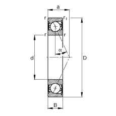 SS B71909-E-2RSD-T-P4S, {(dio)(ji)Ɍb|  = 25㣬ɂ(c)ܷǽ|ƹ