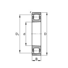 ΝLS 20228-K-MB-C3, (j) DIN 635-1 ˜ʵҪߴ, FF 1:12