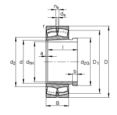 {(dio)ĝLS 22230-E1-K + AHX3130G, (j) DIN 635-2 (bio)(zhn)Ҫߴ, F׺ж